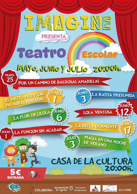 TEATRO ESCOLAR IMAGINE JUNIO Y JULIO 2023